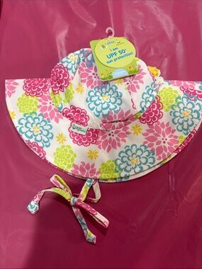i play. Floral Sun Hat in Pink, Blue & Green